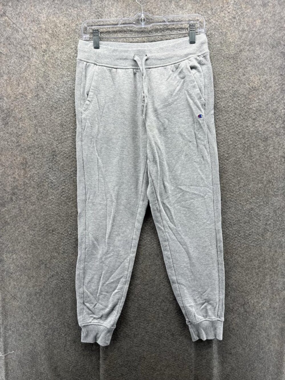 Champion Jogger Sweatpants Mens Small Gray Fleece Elastic Tapered Athletic